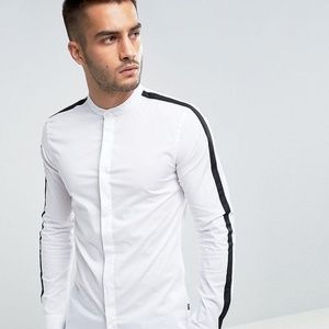 Only & Sons Skinny Smart Shirt With Stripe